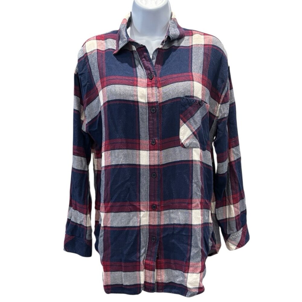 Rails Jackson Shirt Medium | Catalina Wine Plaid Button Down | Red Navy‎